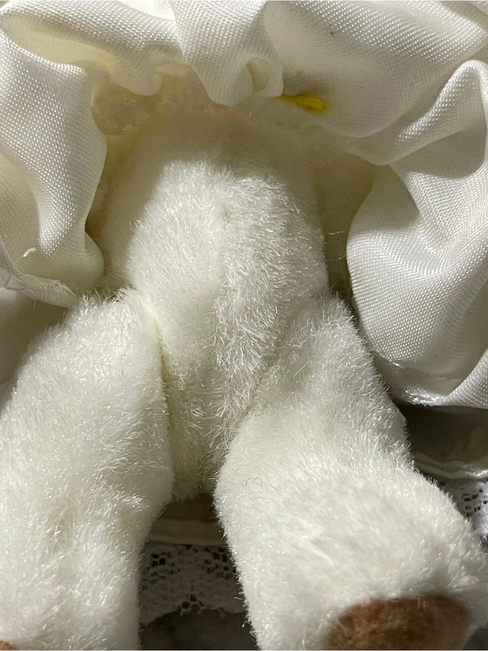 Vintage Handmade Dress Jointed Angel Teddybear Boyd or Precious Moments Style